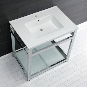 Quadras 31-Inch Ceramic Console Sink Set
