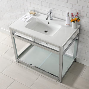 Quadras 37-Inch Ceramic Console Sink Set